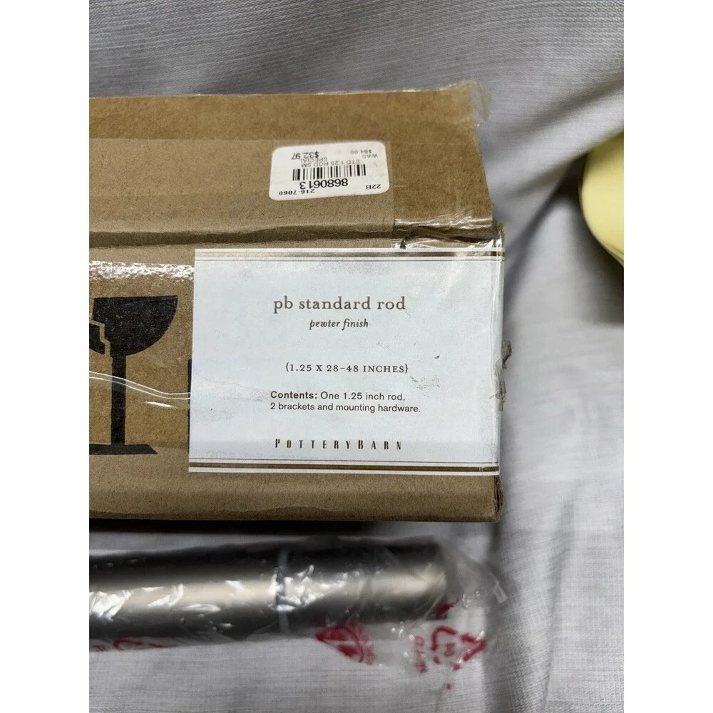 Pottery Barn Standard Curtain Rod & Wall Bracket - 28-48